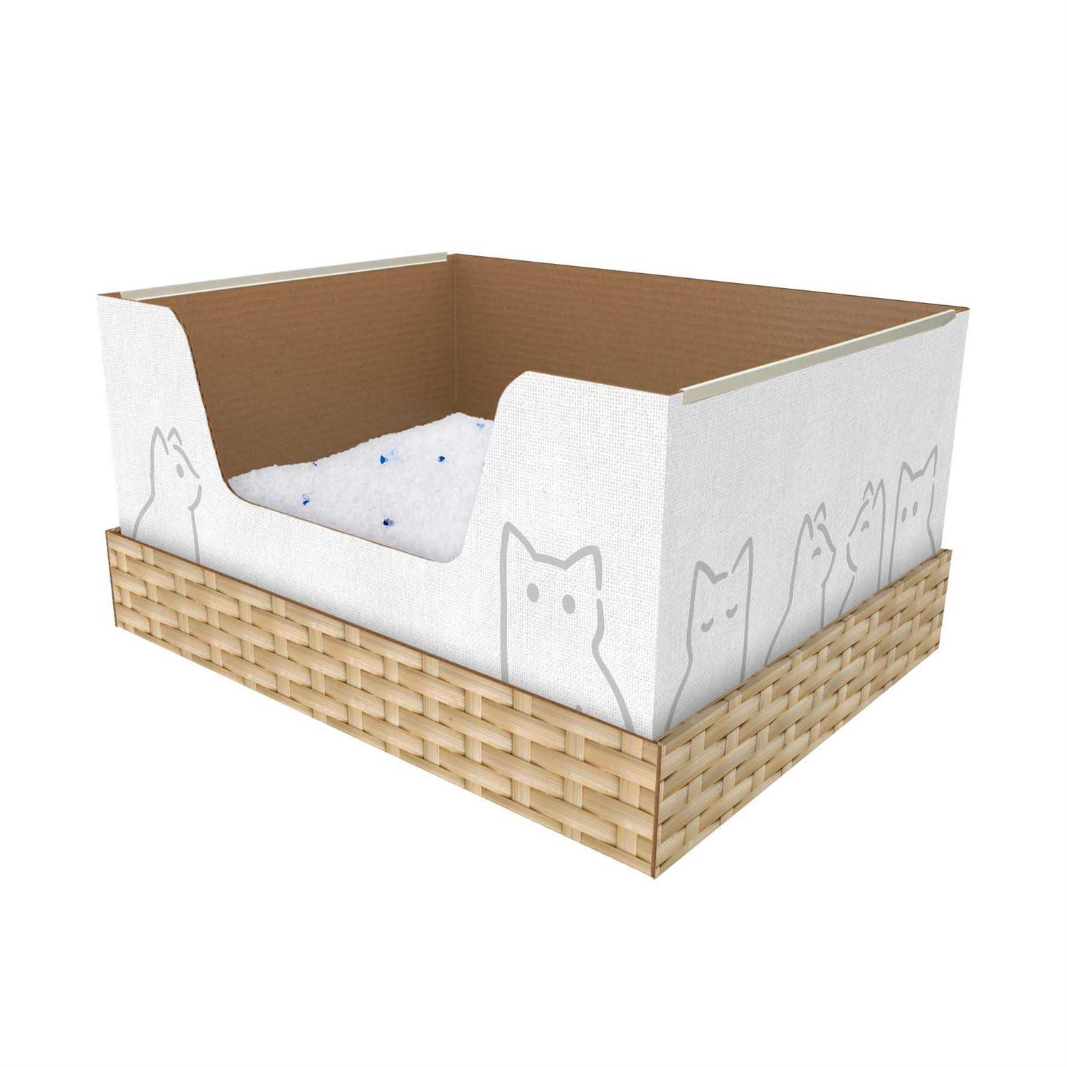 Silica Litter with Disposable Cat Litter Box