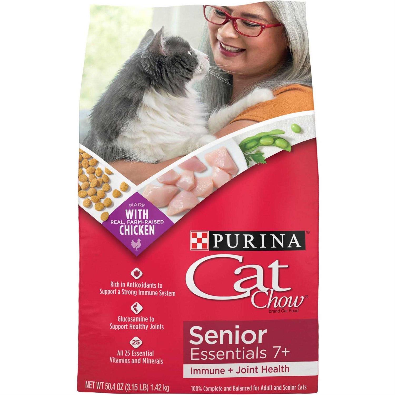 Purina Cat Chow Senior Essentials 7+ Immune + Joint Health Dry Cat Food