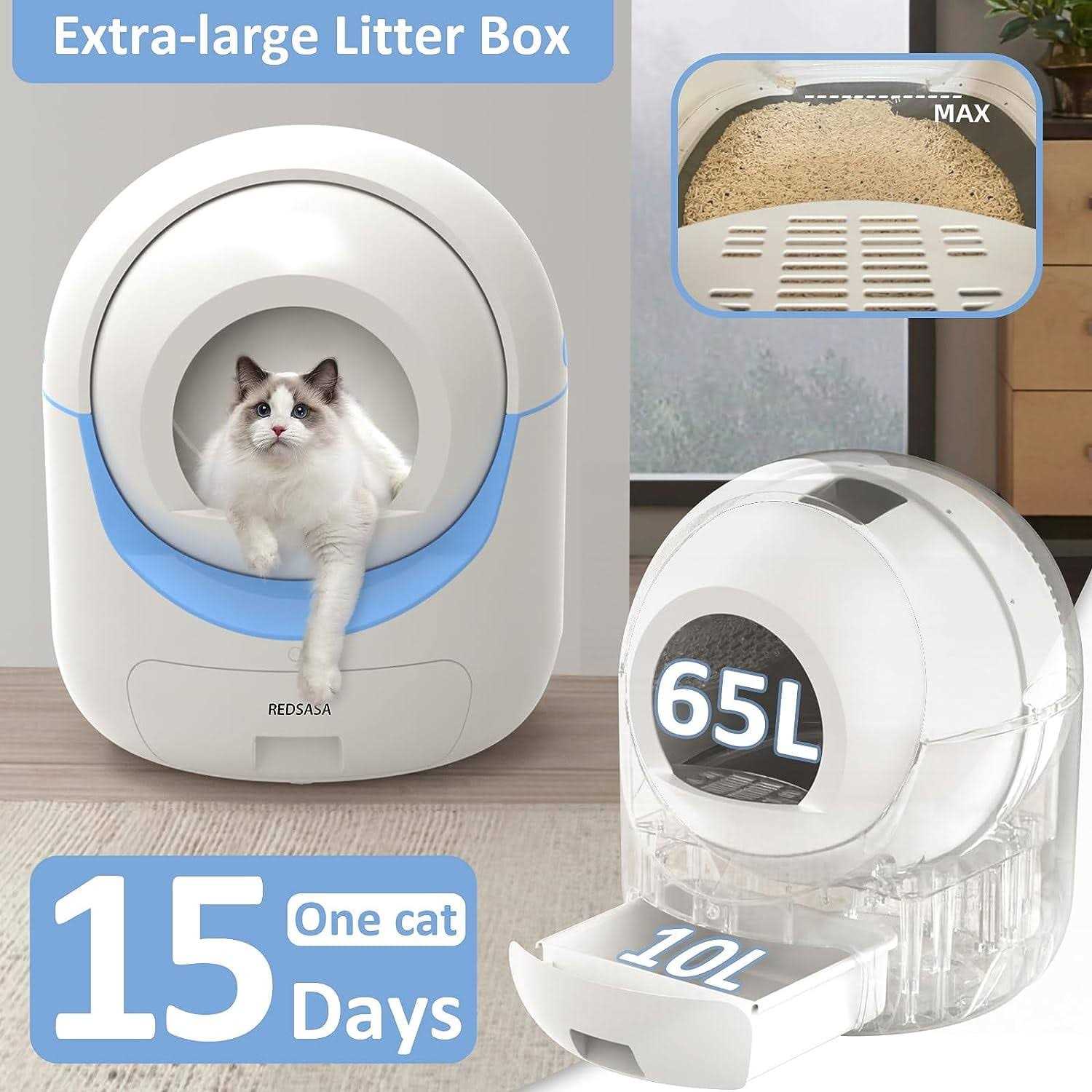 Alternative view of REDSASA Self Cleaning Cat Litter Box Automatic Wifi APP Control