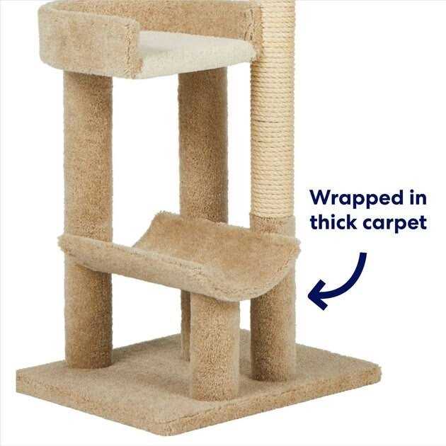 Alternative view of Frisco 69-in Real Carpet Wooden Cat Tree