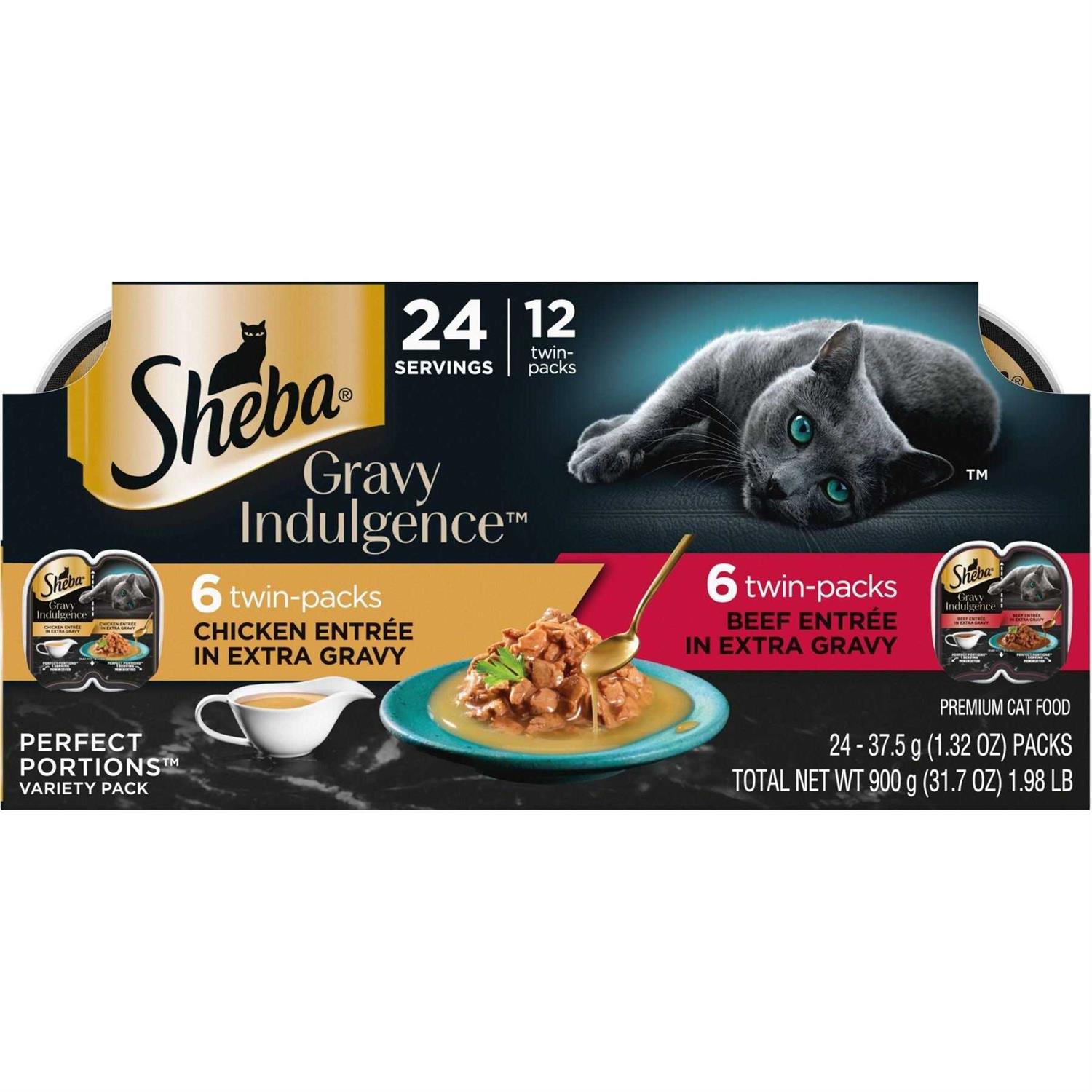 SHEBA PERFECT PORTIONS Gravy INDULGENCE Adult Wet Cat Food