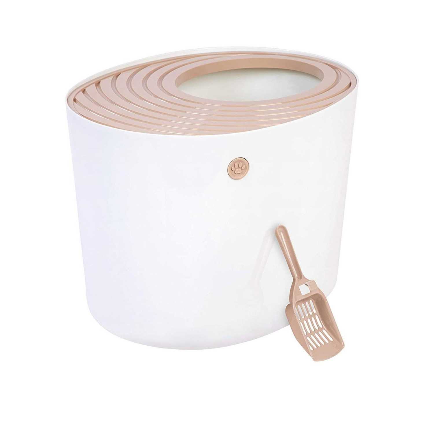 IRIS USA Top Entry Cat Litter Box with Scoop