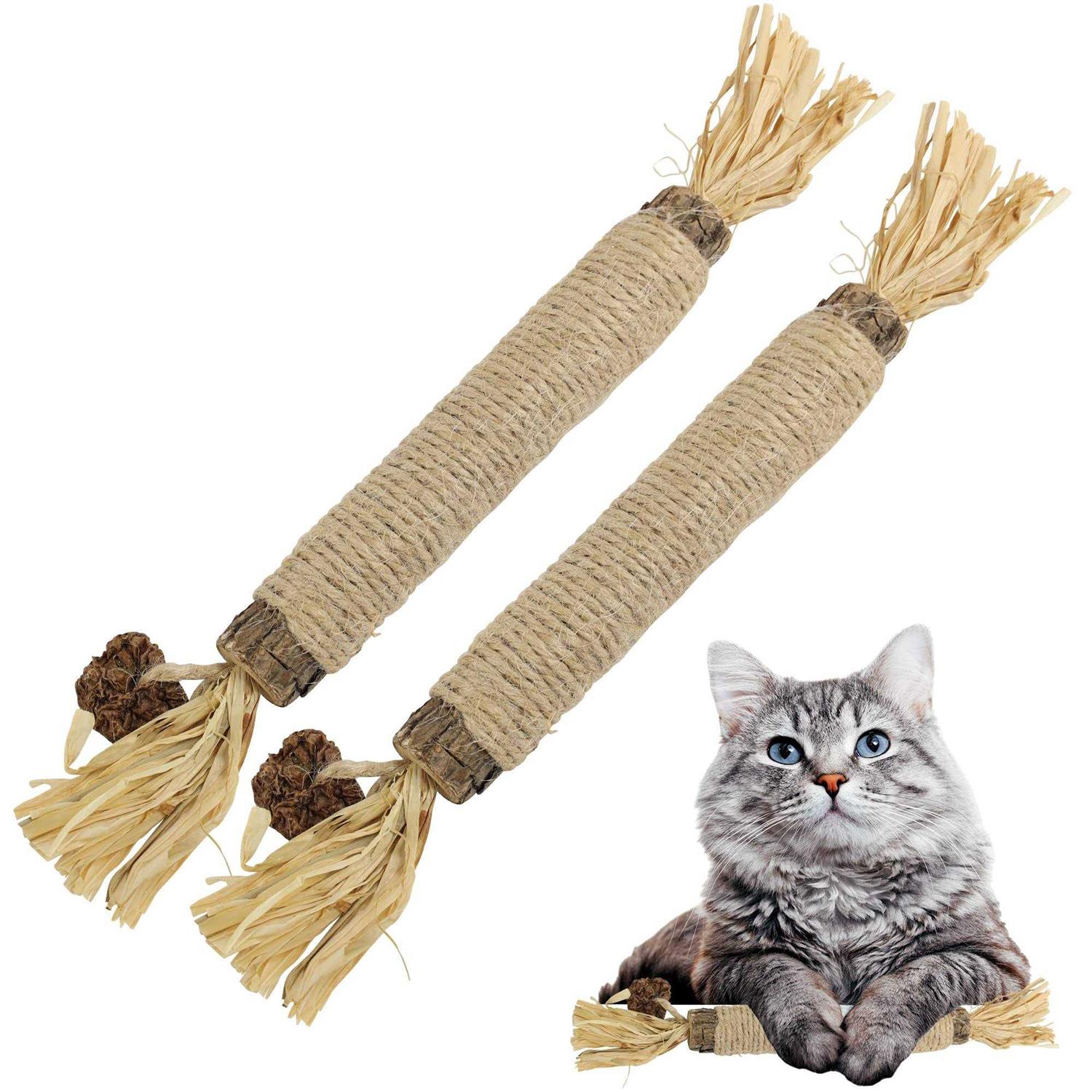 HUPA Catnip Silvervine Sticks Designed to Clean Your Cats' Teeth, Calm Their Anxiety and Stress, Catnip Chew Toy, Safe for All Ages and Breeds
