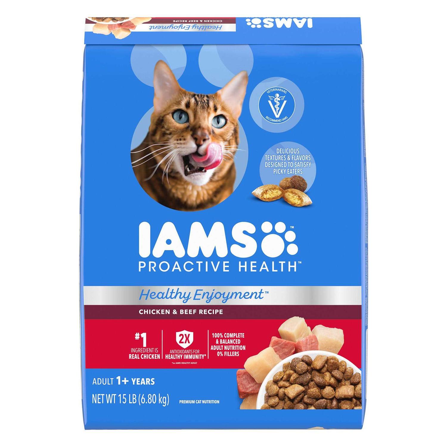 Iams Healthy Enjoyment Chicken & Beef Dry Cat Food