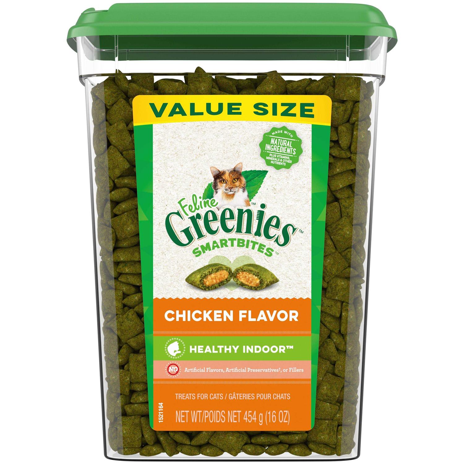 Feline Greenies SmartBites Cat Treats Skin & Fur