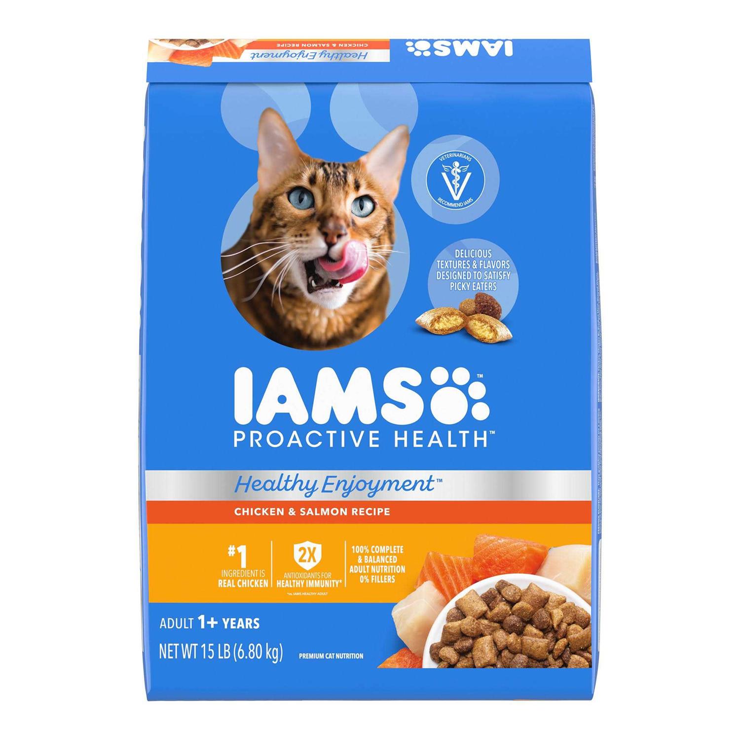 Alternative view of Iams Healthy Enjoyment Chicken & Salmon Dry Cat Food