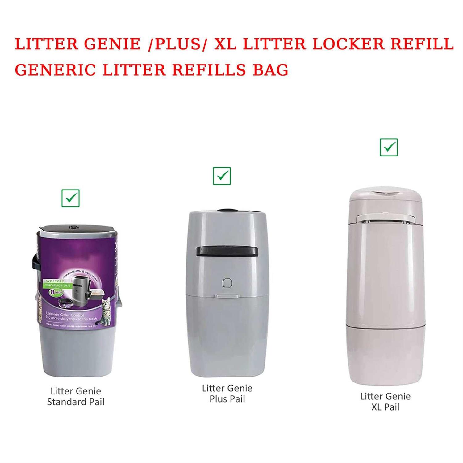 Alternative view of 9 Pack Cat Litter Refills Bag Litter Pail Refills Cat for Litter Genie/Plus/XL Litter Refill Generic Litter Refills Bag