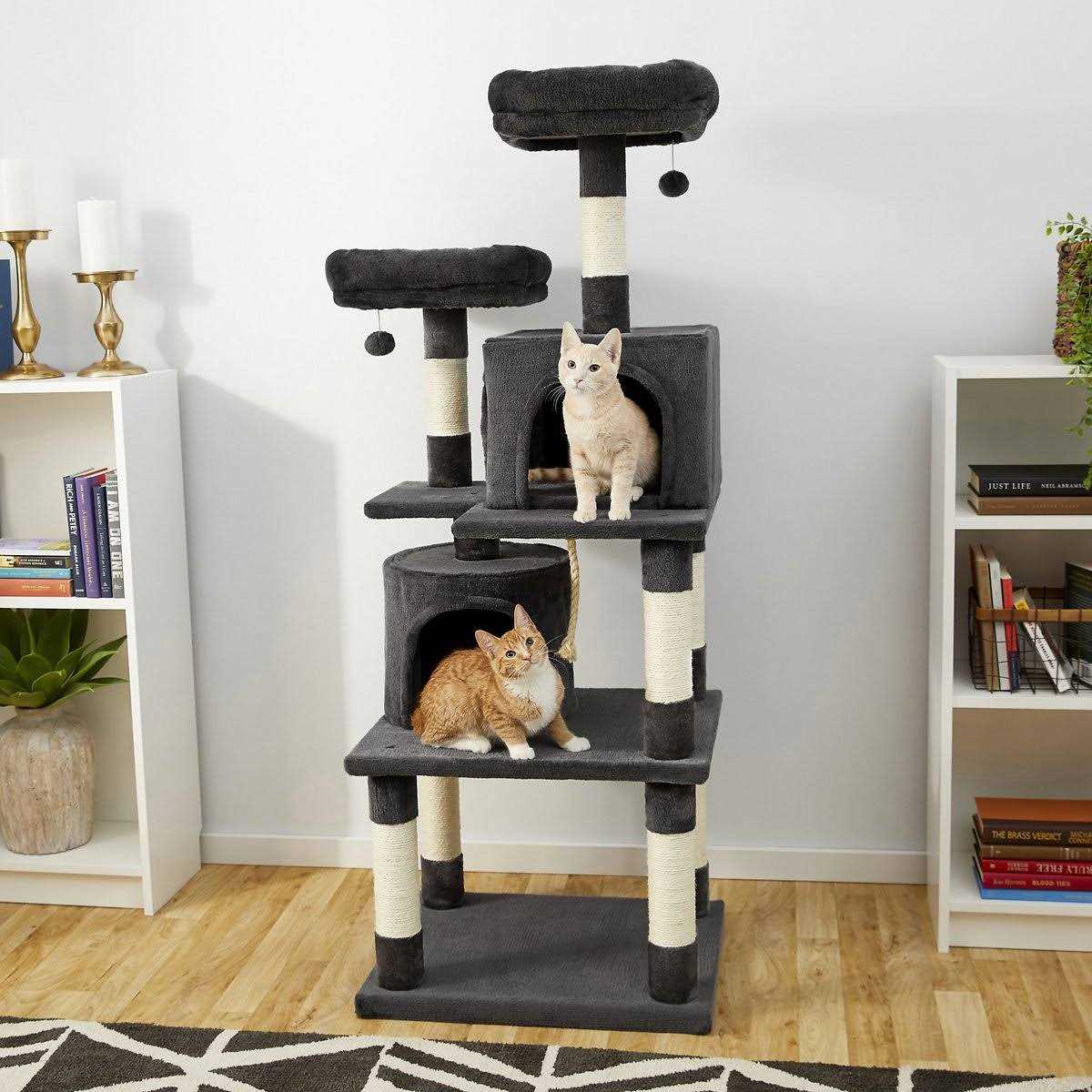 Alternative view of Frisco 61-in Faux Fur Cat Tree Condo