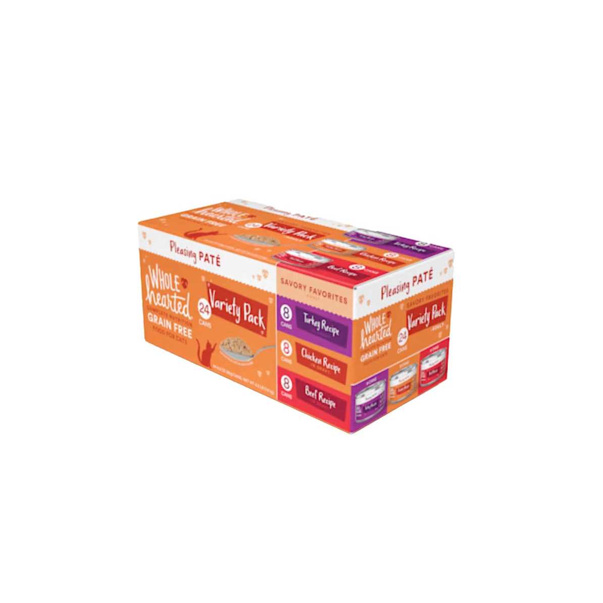 WholeHearted Grain Free Pate Savory Favorites Adult Wet Cat Food Variety Pack