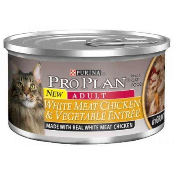 Purina Pro Plan White Meat Chicken & Vegetable Entree in Gravy Cat Food