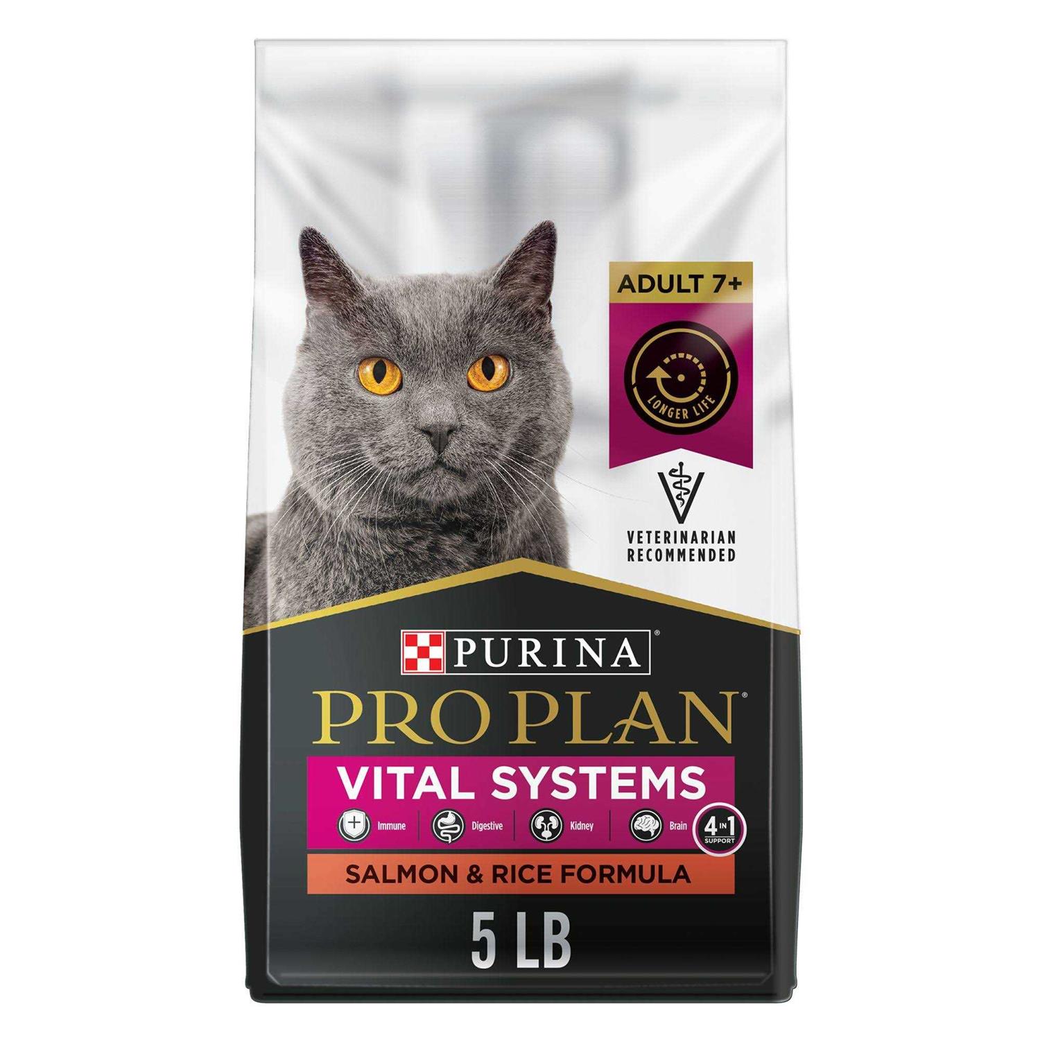 Purina Pro Plan Vital Systems Salmon and Rice 4-in-1 Formula Senior Dry Cat Food
