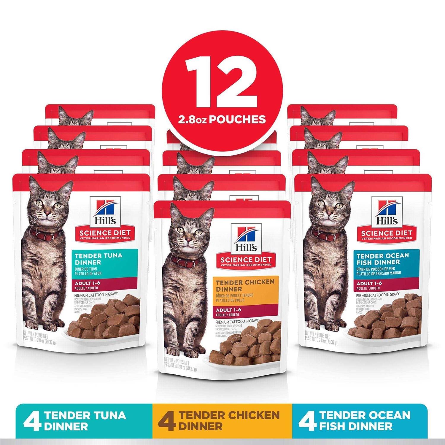 Hill's Science Diet Adult Tender Dinner Variety Pack Cat Food