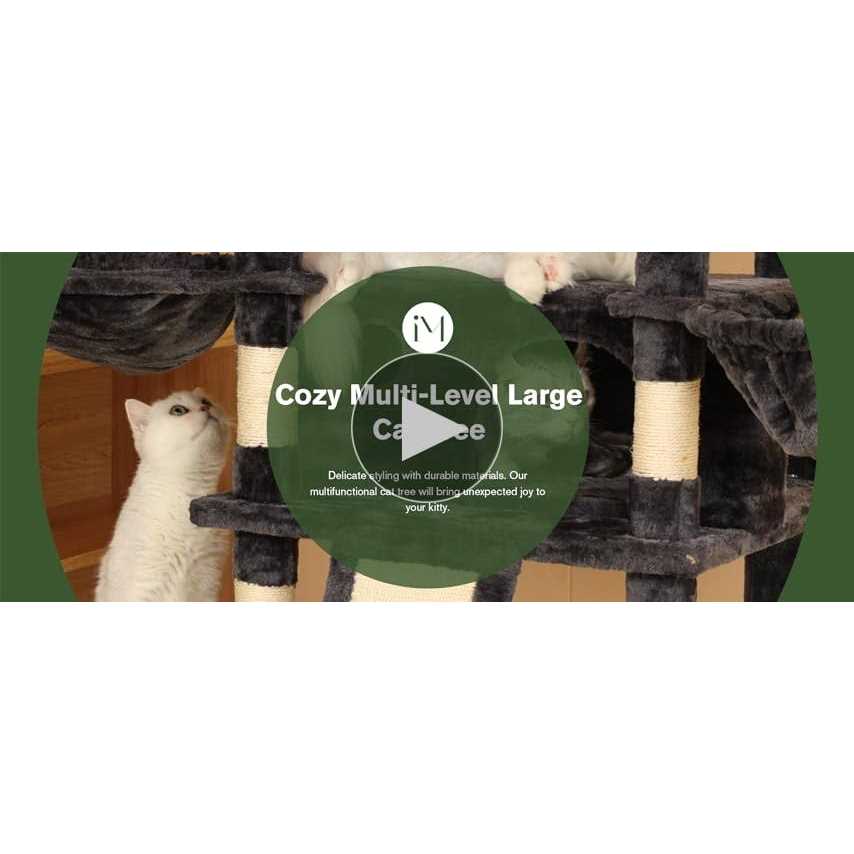 Alternative view of IMUsee 68 Inches Multi-Level Cat Tree for Large Cats/Big Cat Tower with Cat Condo/Cozy Plush Perches/Sisal Scratching