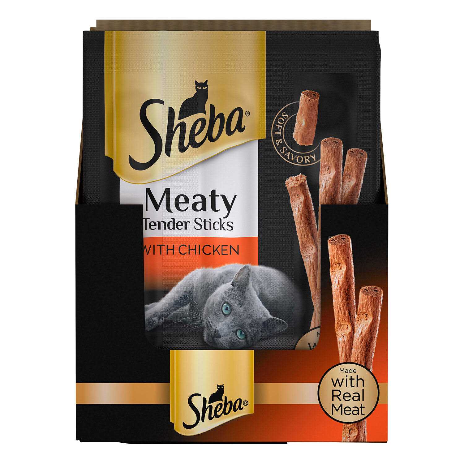 Sheba Cat Treats Meaty Tender Sticks