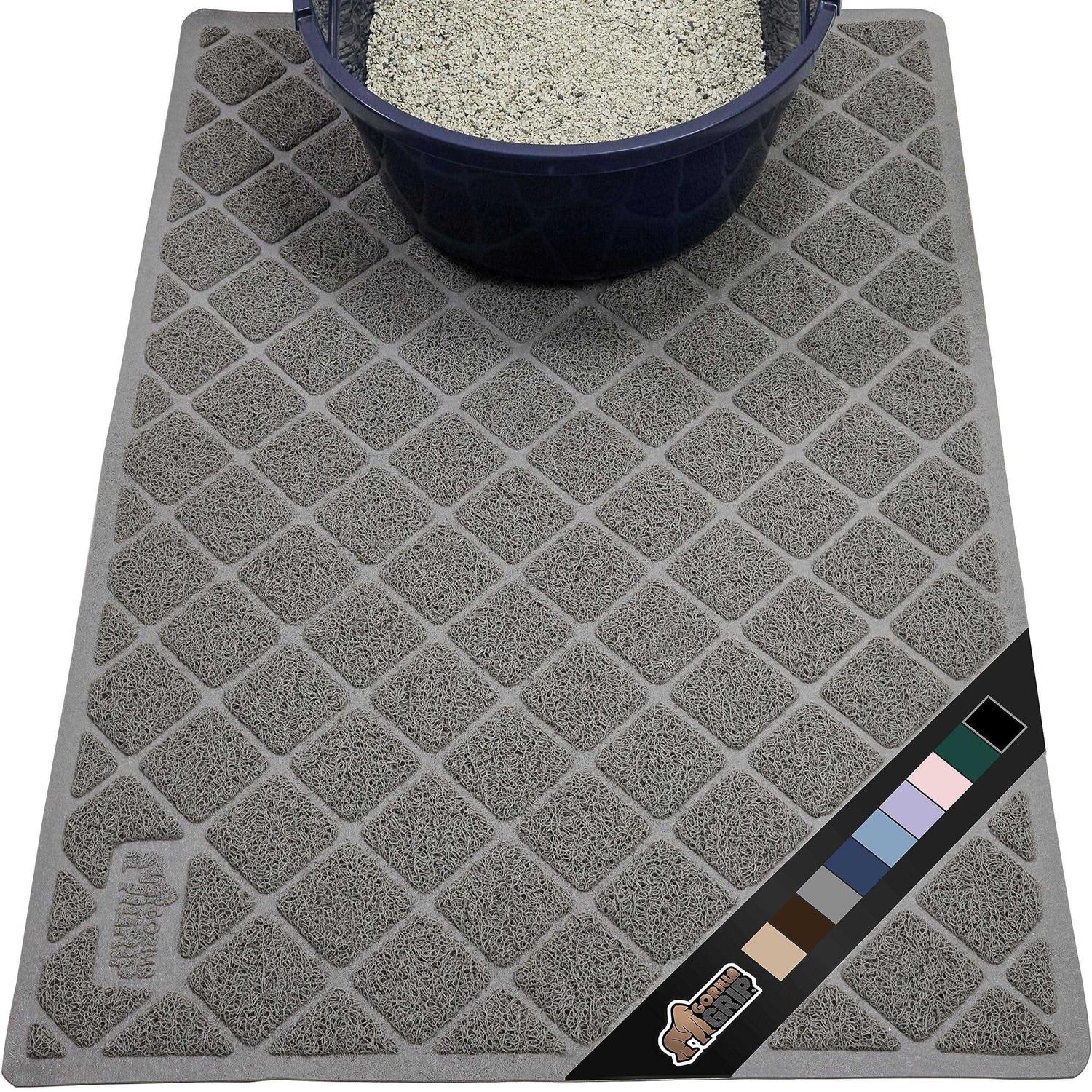 Gorilla Grip The Original 100% Waterproof Cat Litter Box Trapping Mat