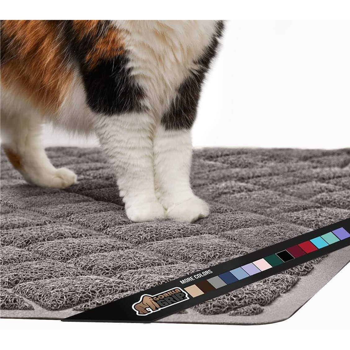Gorilla Grip The Original 100% Waterproof Cat Litter Box Trapping Mat