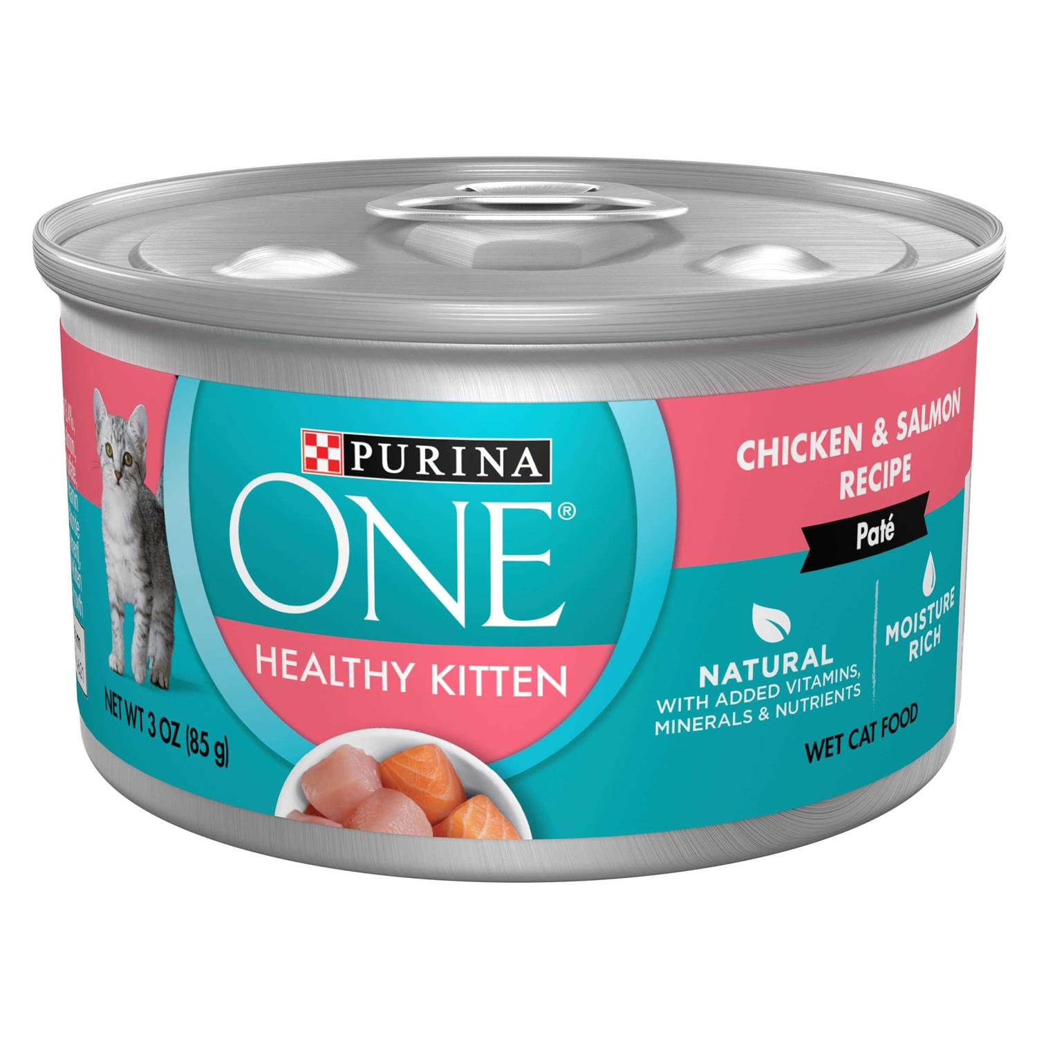 Purina ONE Healthy Kitten Grain Free Chicken & Salmon Pate Wet Cat Food