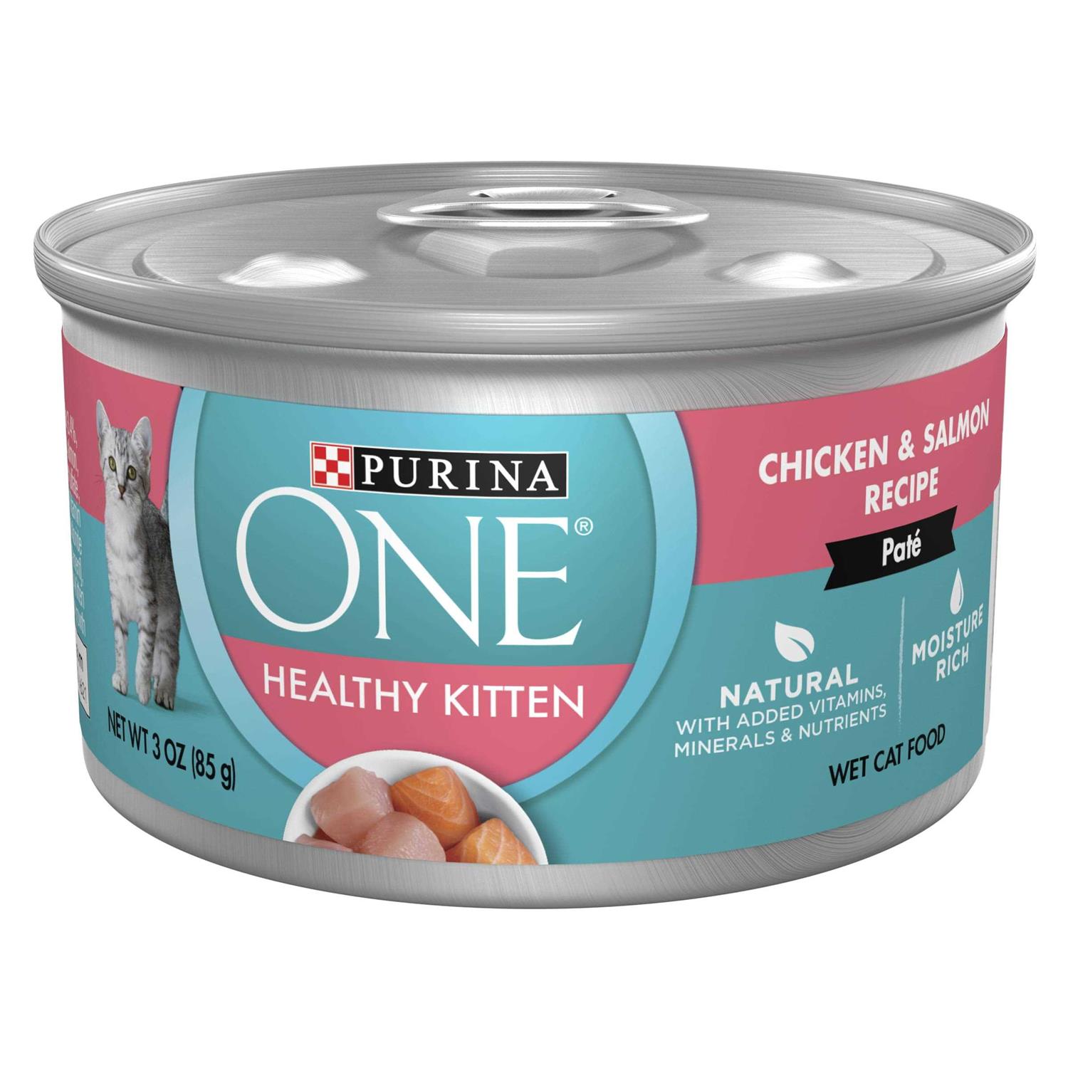 Purina ONE Healthy Kitten Grain Free Chicken & Salmon Pate Wet Cat Food