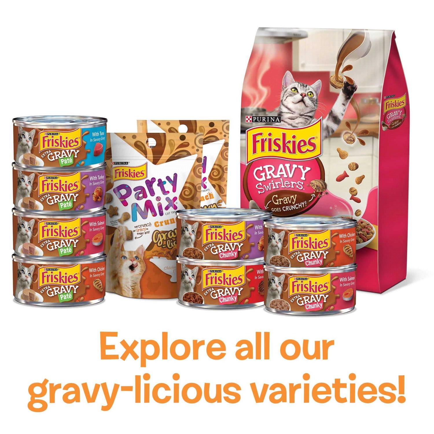 Alternative view of Purina Friskies Extra Gravy Chunky Wet Cat Food Variety Pack