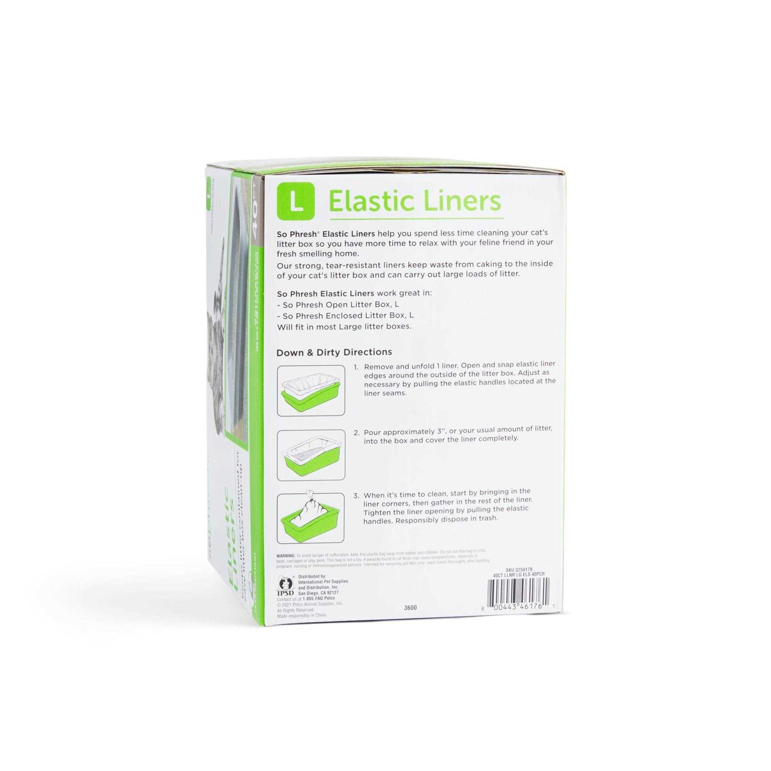Alternative view of So Phresh Elastic Litter Liners for Cats