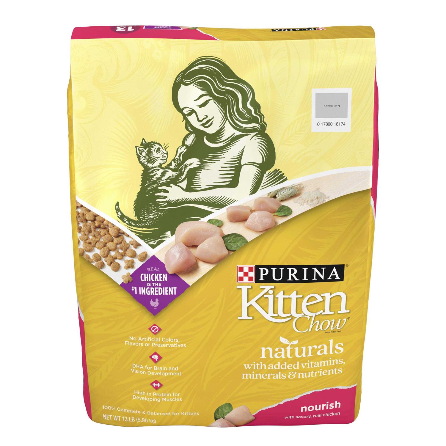 Purina Kitten Chow High Protein Cat Food Naturals with Added Vitamins, Minerals and Nutrients