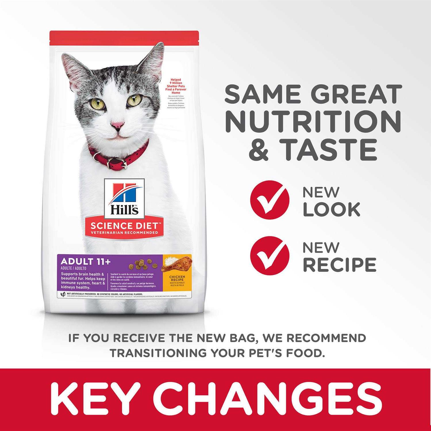 Alternative view of Science Diet Senior 11+ Age Defying Dry Cat Food