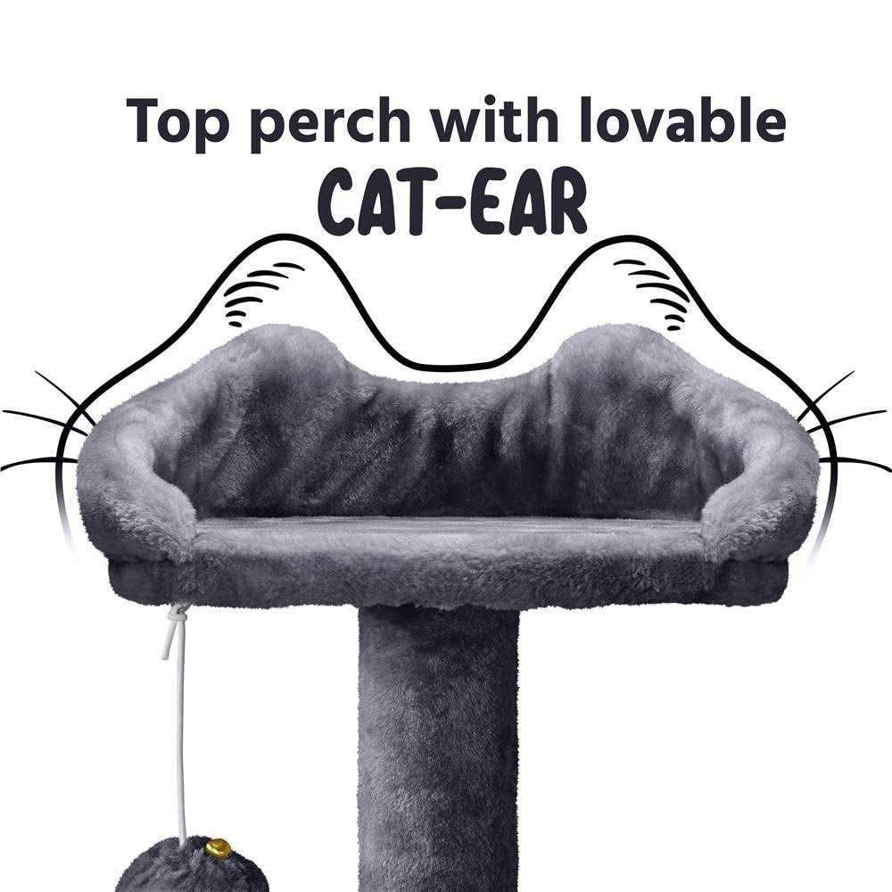 Alternative view of Yaheetech 54H Cat Tree with 2 Condos for Kittens Small Cats