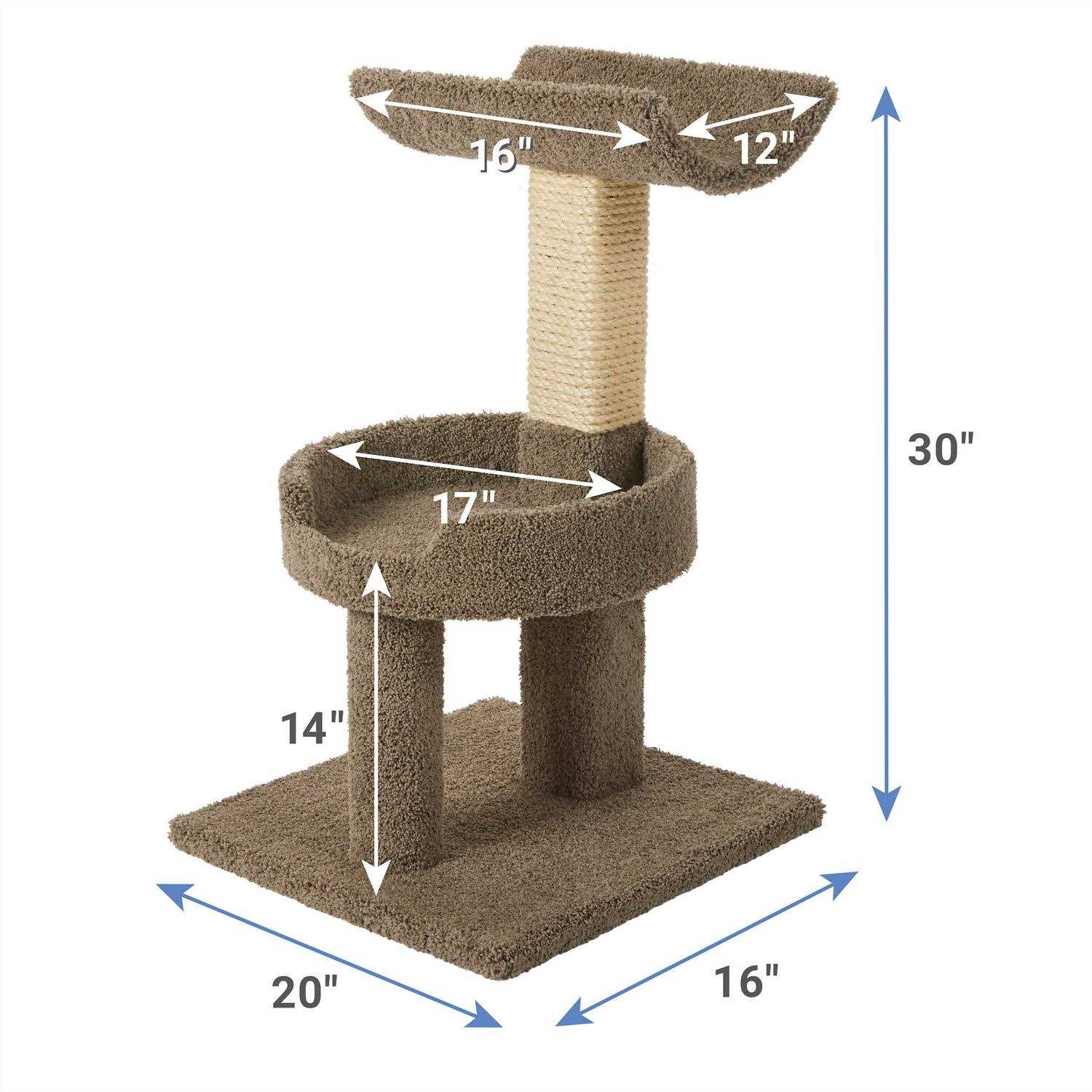 Alternative view of Frisco 32-in Real Carpet Wooden Cat Tree