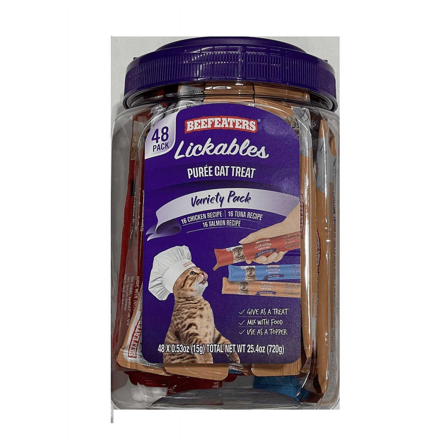 Alternative view of Beefeaters Lickables Puree Cat Treat Variety Pack 25.4 OZ