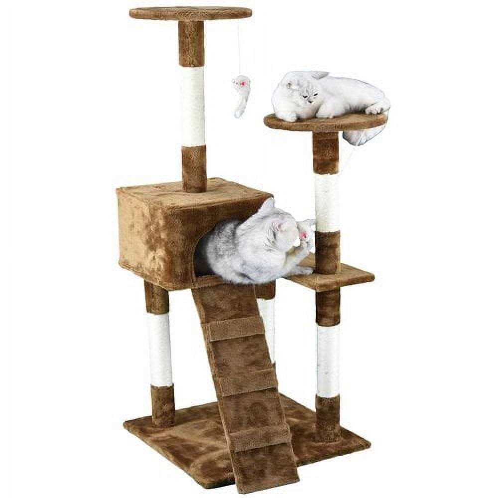 Alternative view of Homessity 51 Economical Cat tree Condo with Sisal covered Posts HC-009