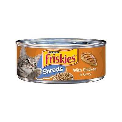 Friskies Savory Shreds with Chicken Canned Cat Food, 5.5-oz, 24 ct