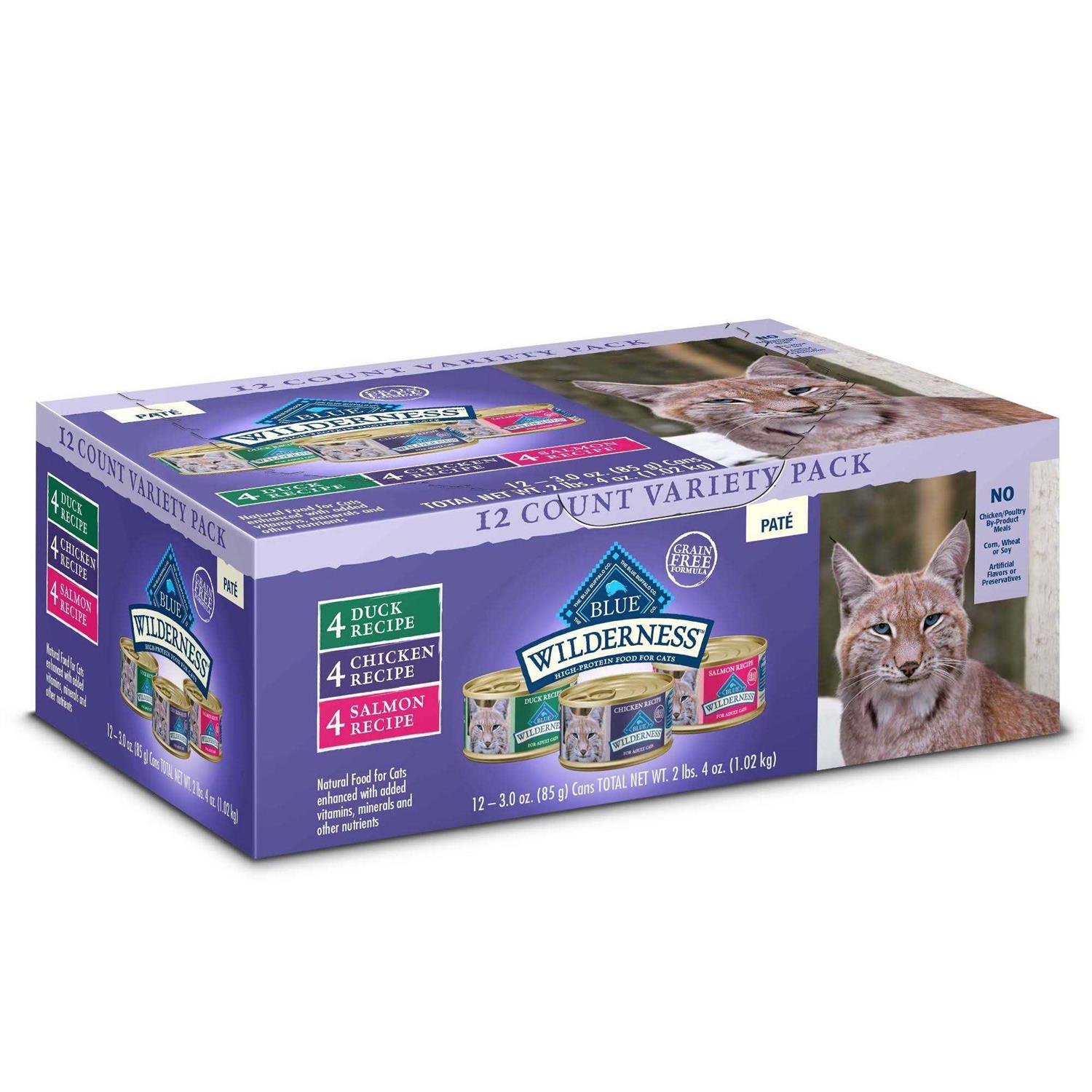 Blue Buffalo Wilderness Pate Variety Pack Wet Cat Food