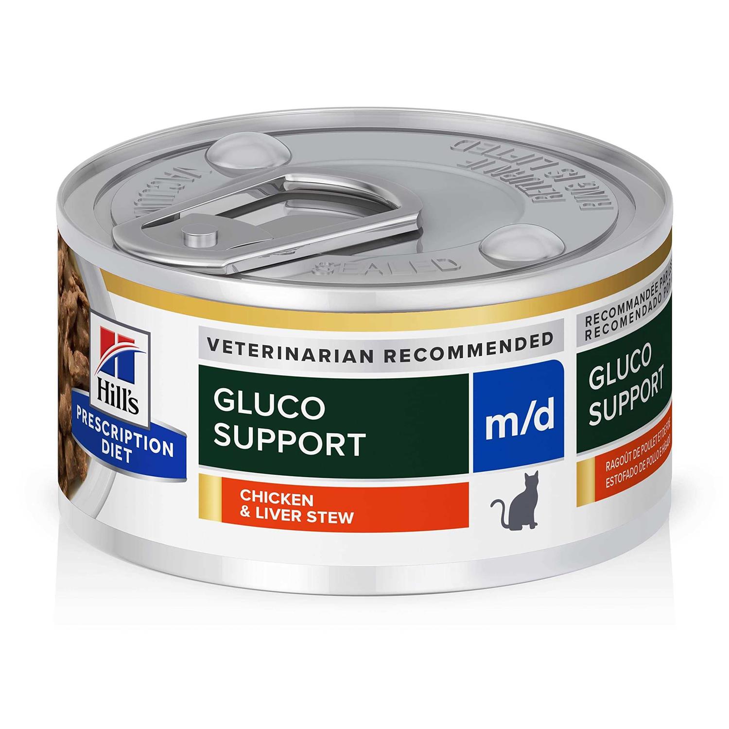 Hill's Prescription Diet m/d GlucoSupport Chicken & Liver Stew Canned Cat Food