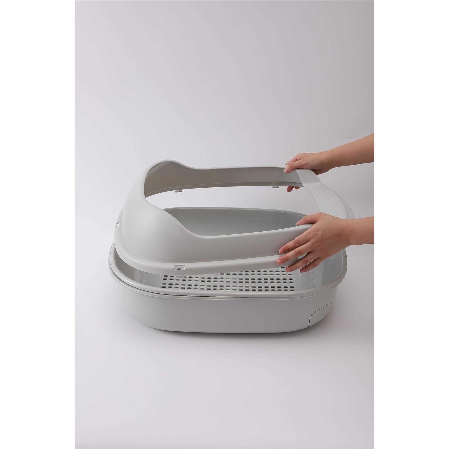 Alternative view of Skywin Pellet Cat Litter Box Perfect for Pine Pellets Efficient Sifting System for Cats