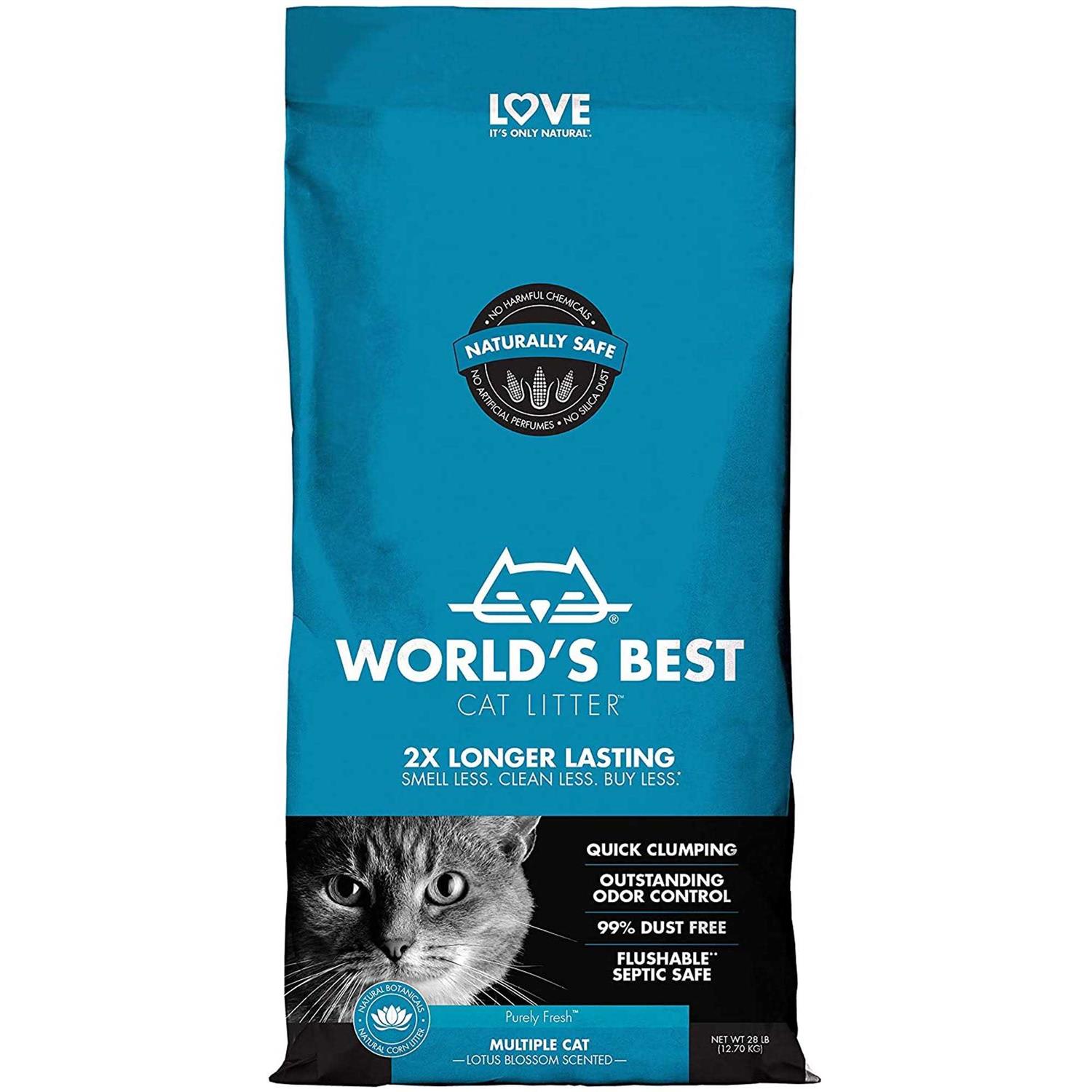 World's Best Cat Litter Multiple Cat Lotus Blossom Scented