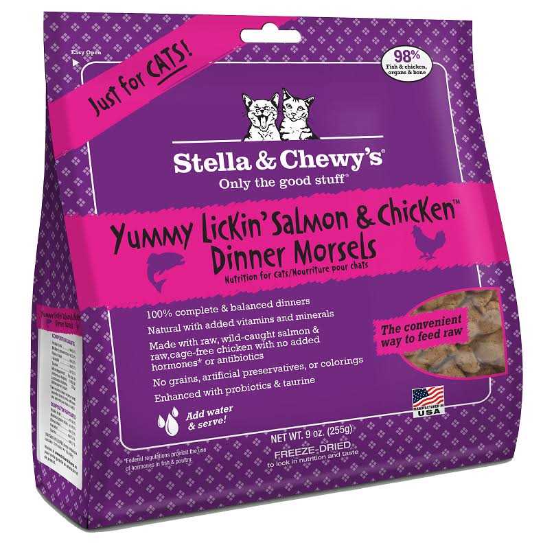 Stella & Chewy's Dinner Yummy Lickin' Salmon Chicken Freeze-Dried Cat Food