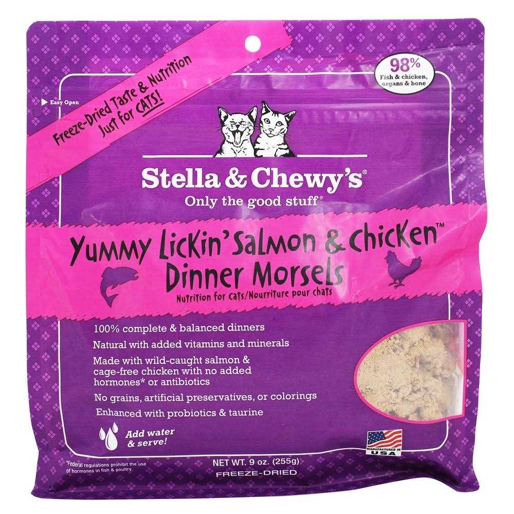 Stella & Chewy's Dinner Yummy Lickin' Salmon Chicken Freeze-Dried Cat Food