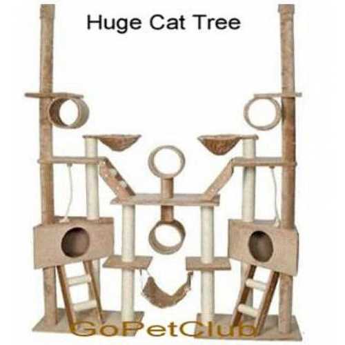 Go Pet Club Beige 106 Cat Tree with Ladders, Ropes, and Side Baskets