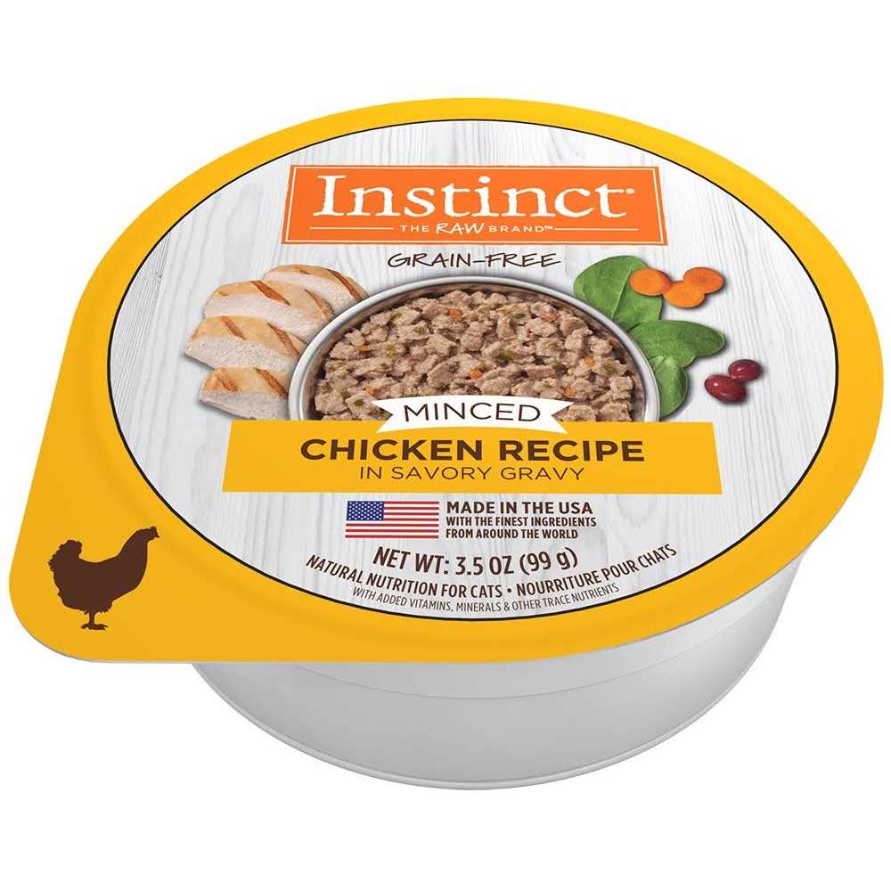 Instinct Grain-Free Minced Recipe Real Wet Cat Food Cups