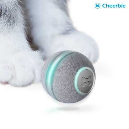 Cheerble Ball Smart Interactive Cat Toy 1.7 Inch, Gray
