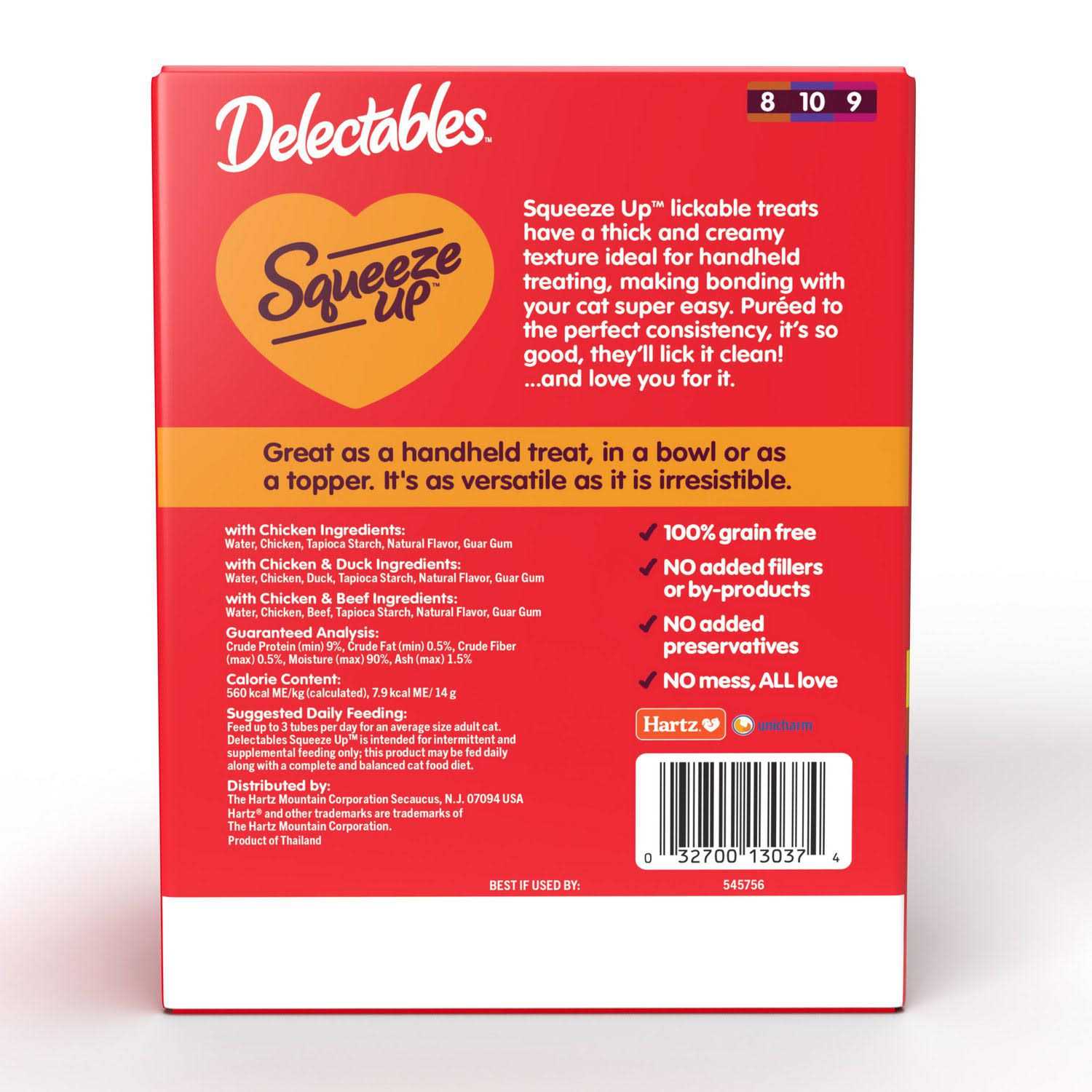 Alternative view of Hartz Delectables Squeeze Up Non-Seafood Variety Pack Interactive Lickable Wet Cat Treats