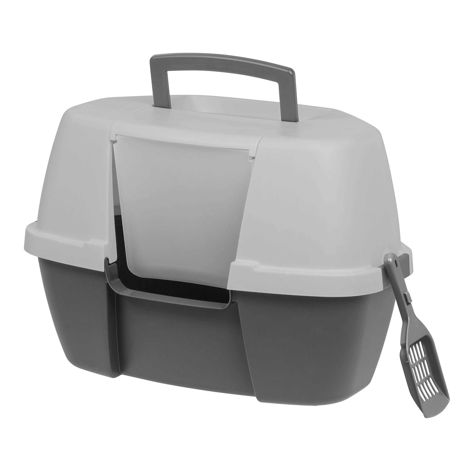 IRIS USA Hooded Cat Litter Box with Scoop