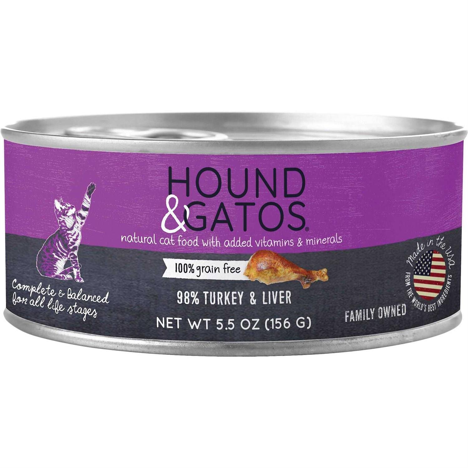 Hound & Gatos Canned Cat Food 5.5oz Liver