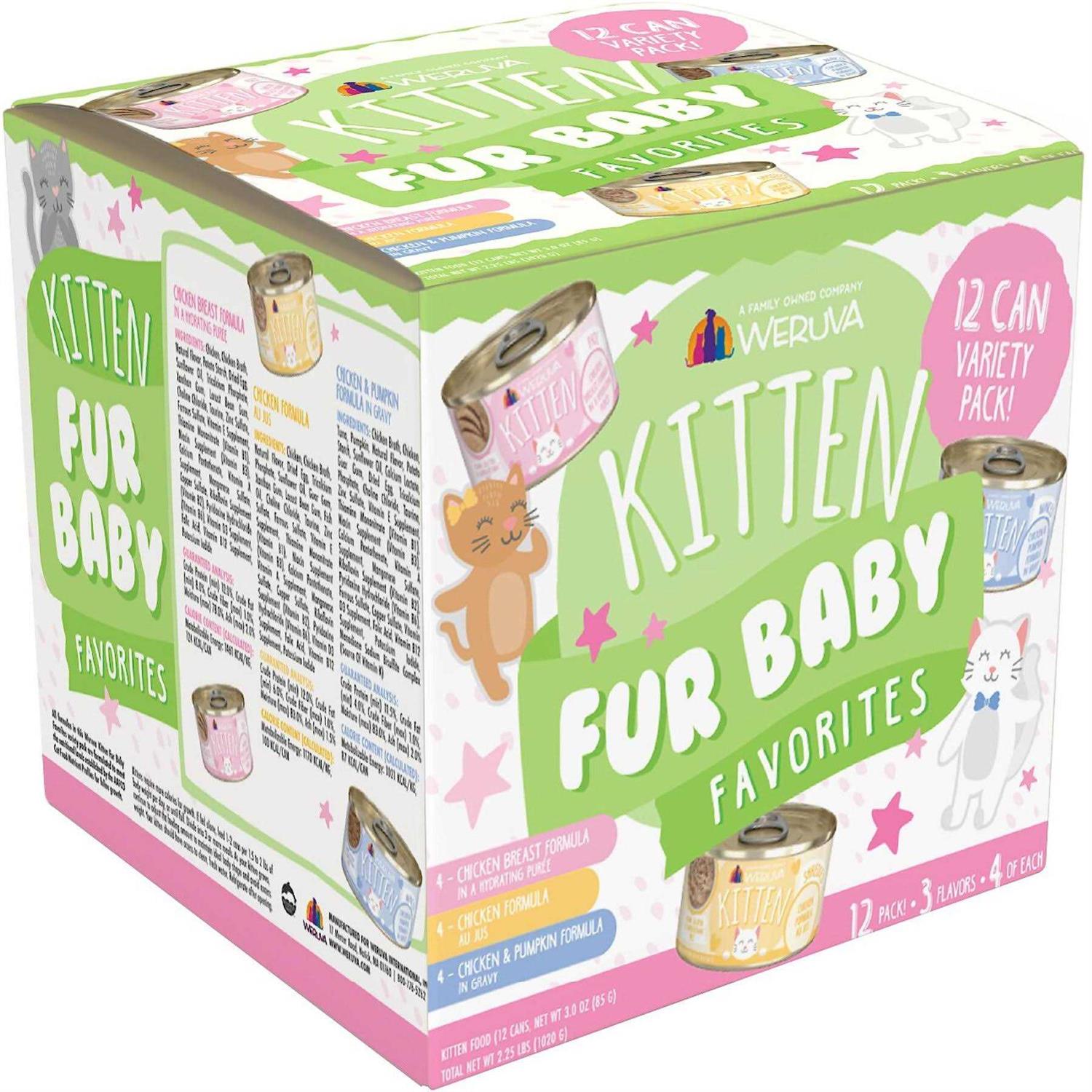 Weruva Kitten Fur Baby Favorites Cat Food Variety Pack