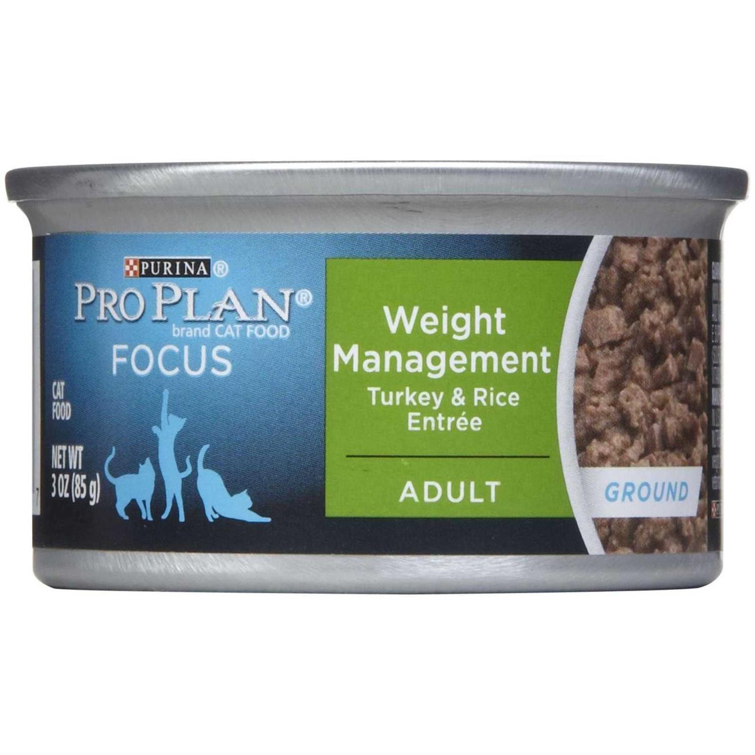 Purina Pro Plan Focus Adult Weight Management Ground Turkey & Rice Entree Canned Cat Food
