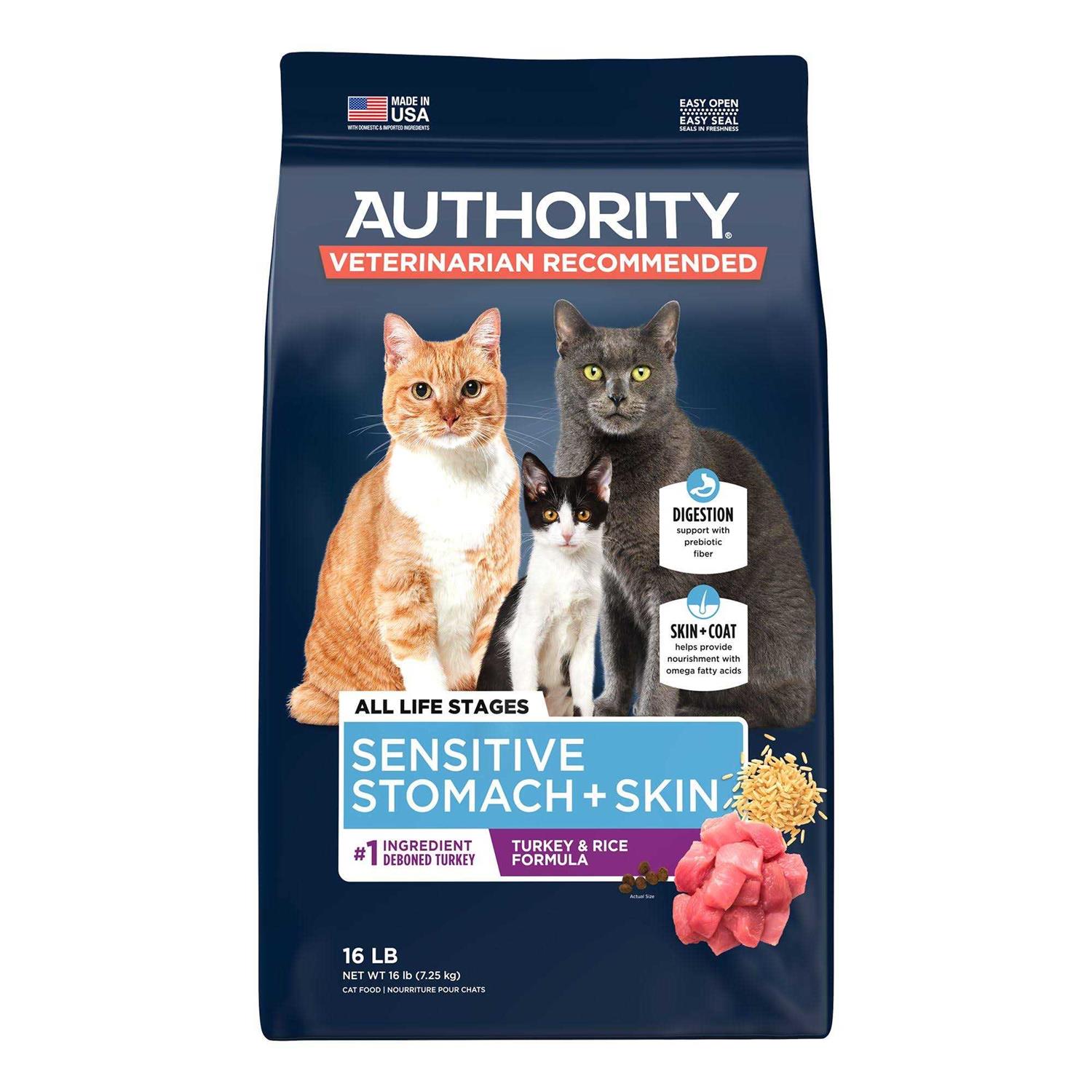 Authority Sensitive Stomach and Skin Cat Dry Food
