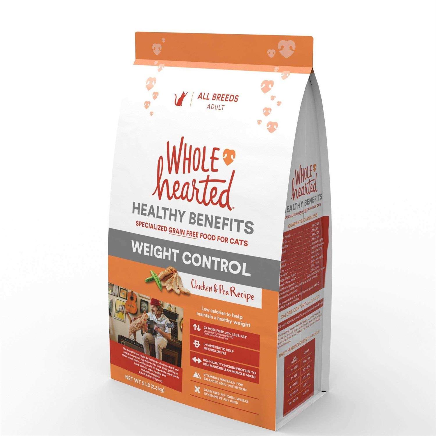 WholeHearted Grain-Free Weight Control Chicken and Pea Recipe Dry Cat Food