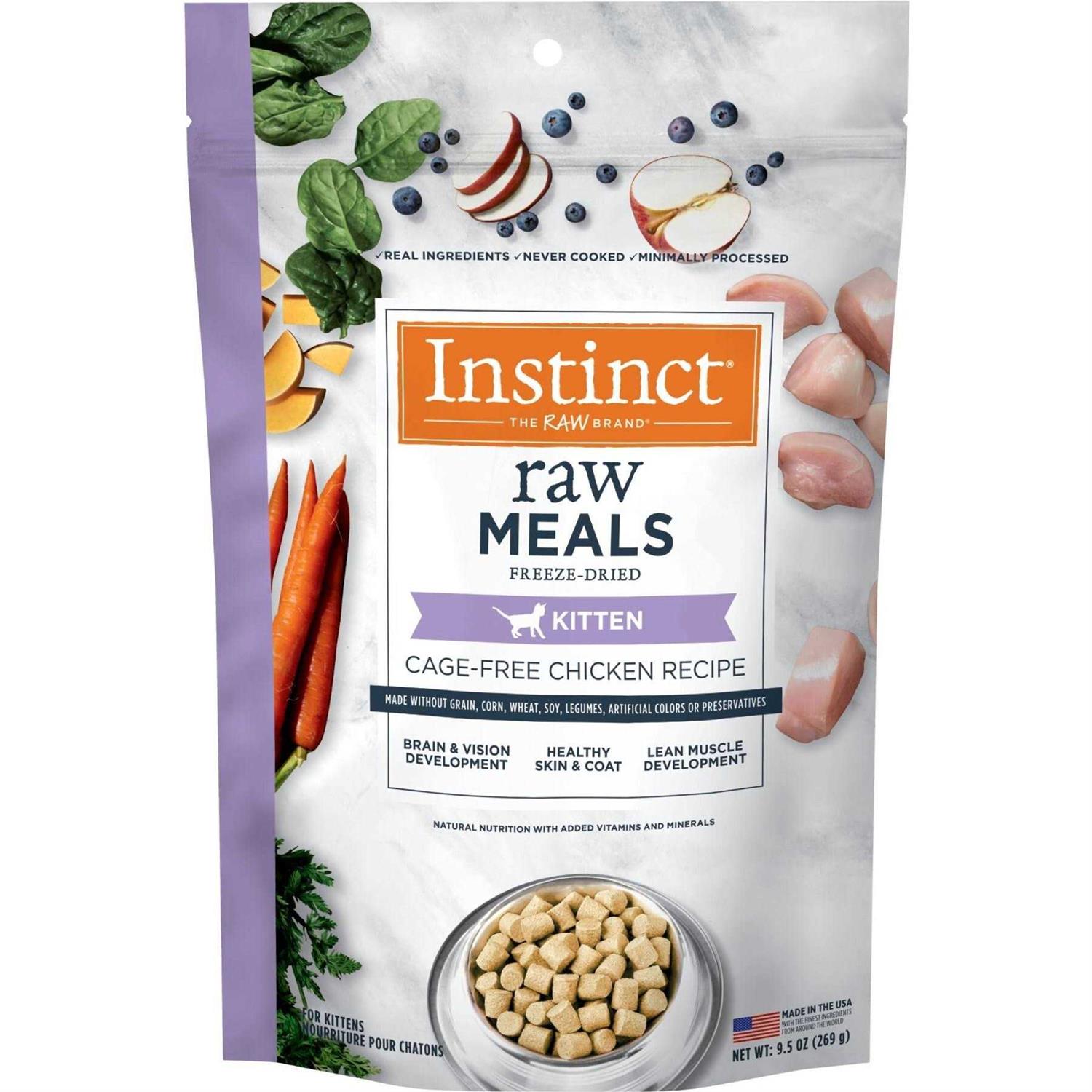 Instinct Cage-Free Chicken Recipe Raw Meals Freeze Dried Kitten Food