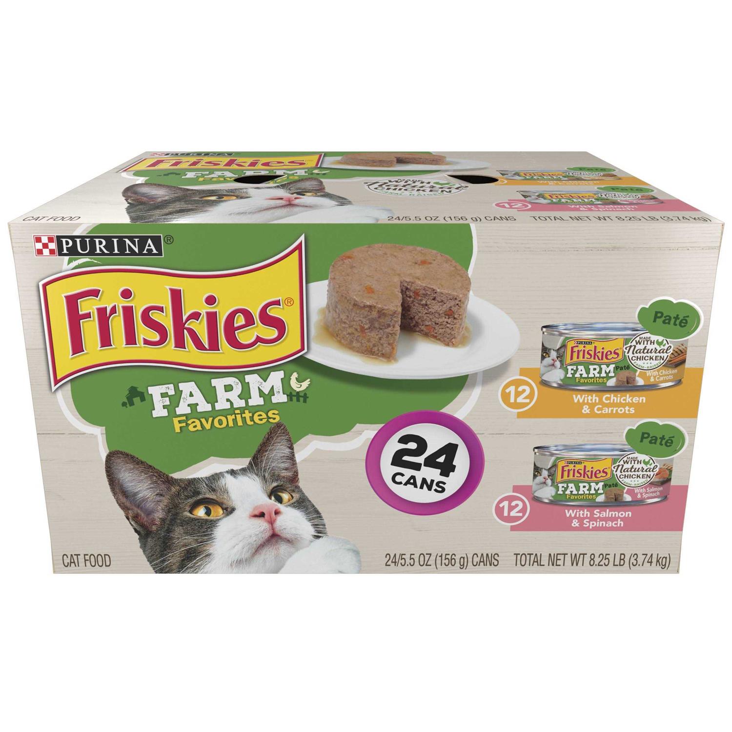 Purina Friskies Farm Favorites Pate Wet Cat Food Variety Pack