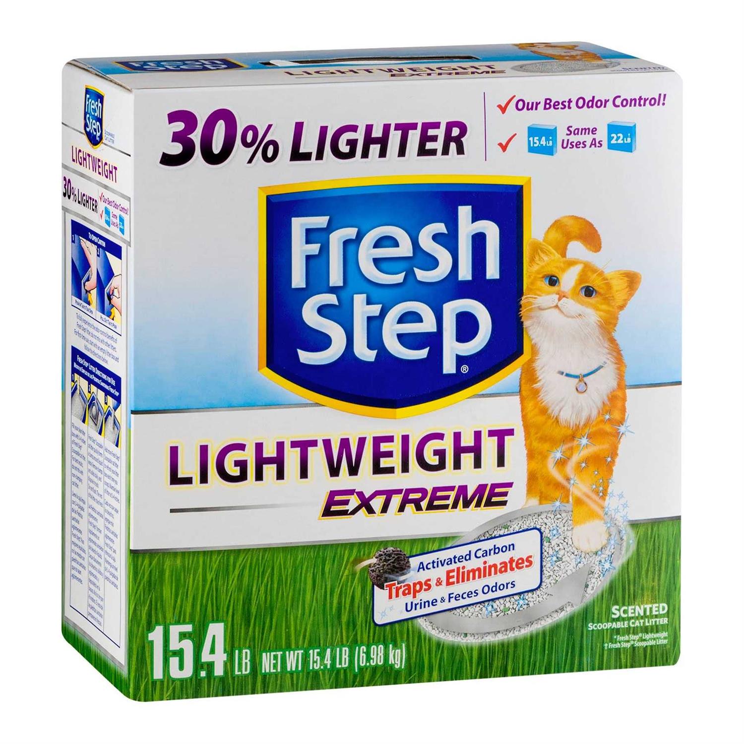 Alternative view of Fresh Step Lightweight Extreme with Febreze Freshness Clumping Cat Litter, Scented - 15.4 lb box